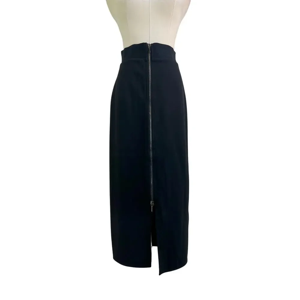 Dorothee Schumacher Black Zip Front Skirt
